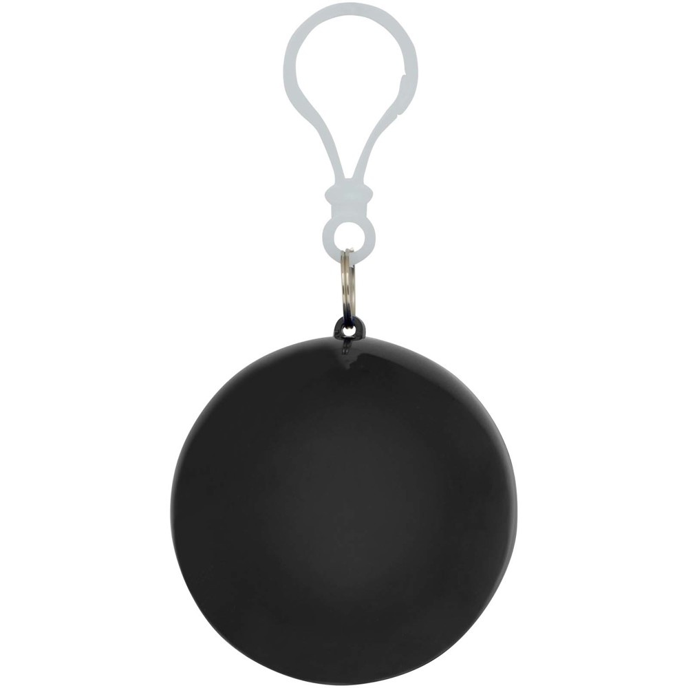 Fog poncho in ronde plastic verpakking met karabijnhaak
