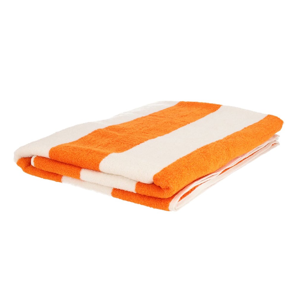 Sophie Muval strandhanddoek 180x100 cm, 450 gr/m² - Oranje (PMS 165c) / Wit