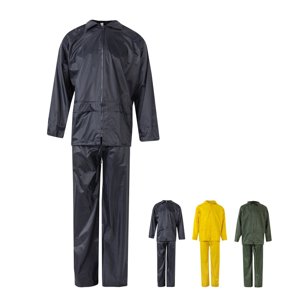 VL SEDNA. Regenpak (225g/m²), tweedelig van polyester (100%) met PVC-coating