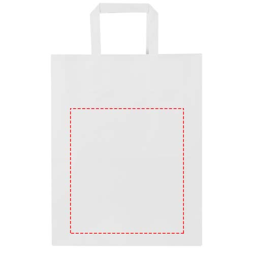 Kraft papieren tas 80 g/m² met platte handvatten – 25 x 15 x 32 cm