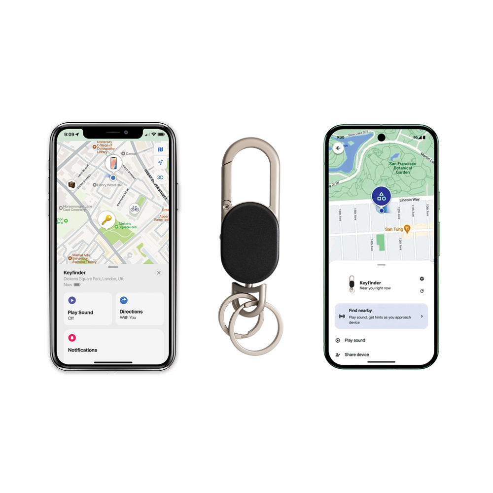 Keyfinder Dual keychain met wereldwijd localiseren