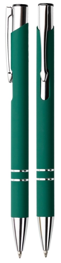 Aluminium balpen Marseille rubberised - Groen