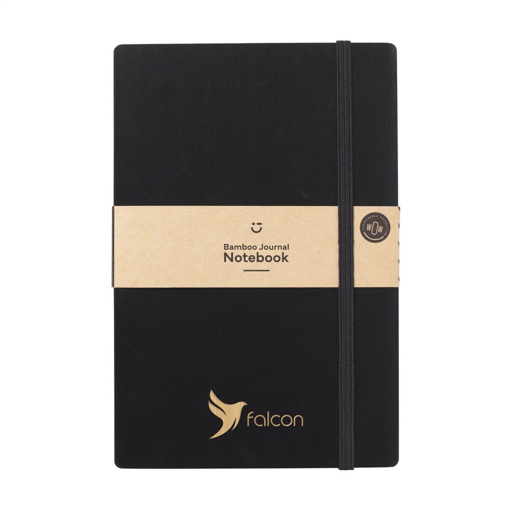 Bamboo Journal Naked Spine Notebook Black A5 notitieboek