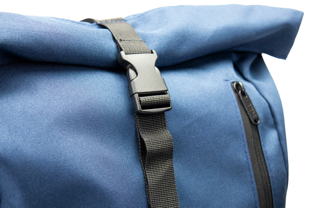 Recycle Bags Basic rolltop backpack, Marine blauw