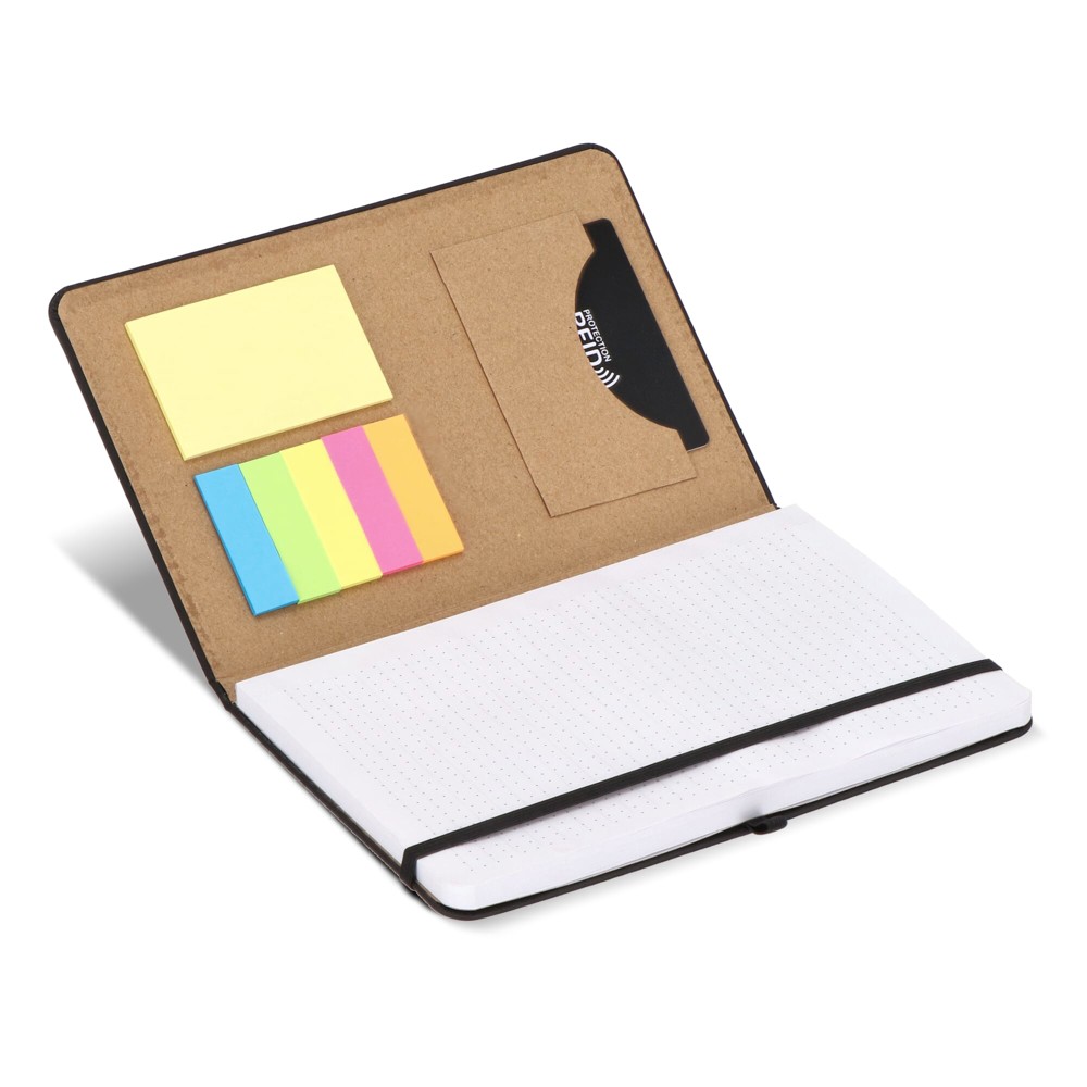 Notitieboek Olmo hardcover PU A5 met sticky notes