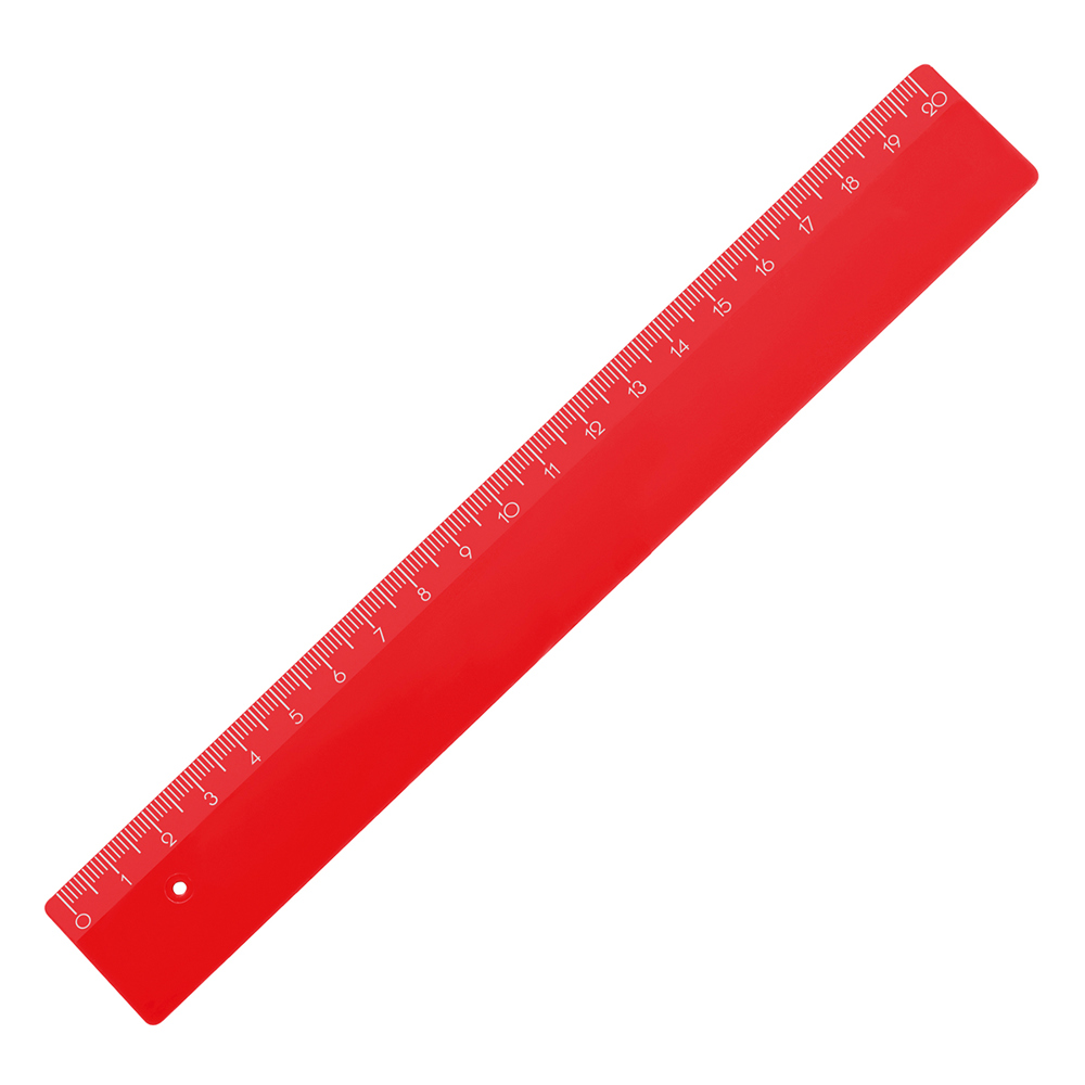 Liniaal 20 cm - Rood