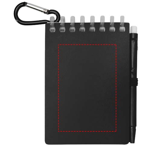 Lig Mini gerecycleerd outdoor notitieboek met zachte kaft en balpen (zwarte inkt)