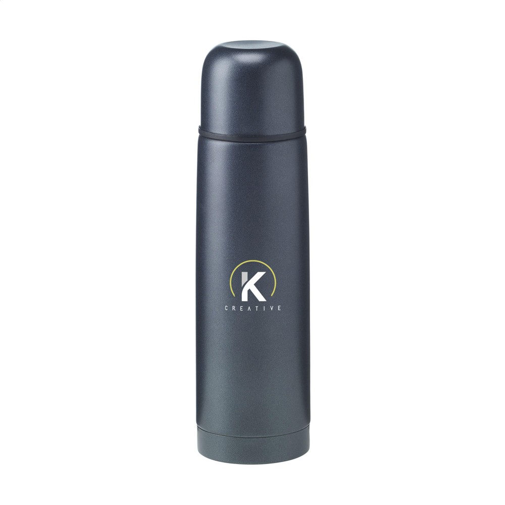 Frosted Bottle RCS Recycled Steel 500 ml thermosfles - Zwart