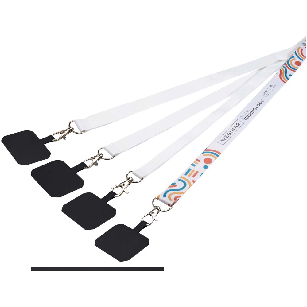 Addie sublimatie lanyard met telefoonhouder en veiligheidssluiting