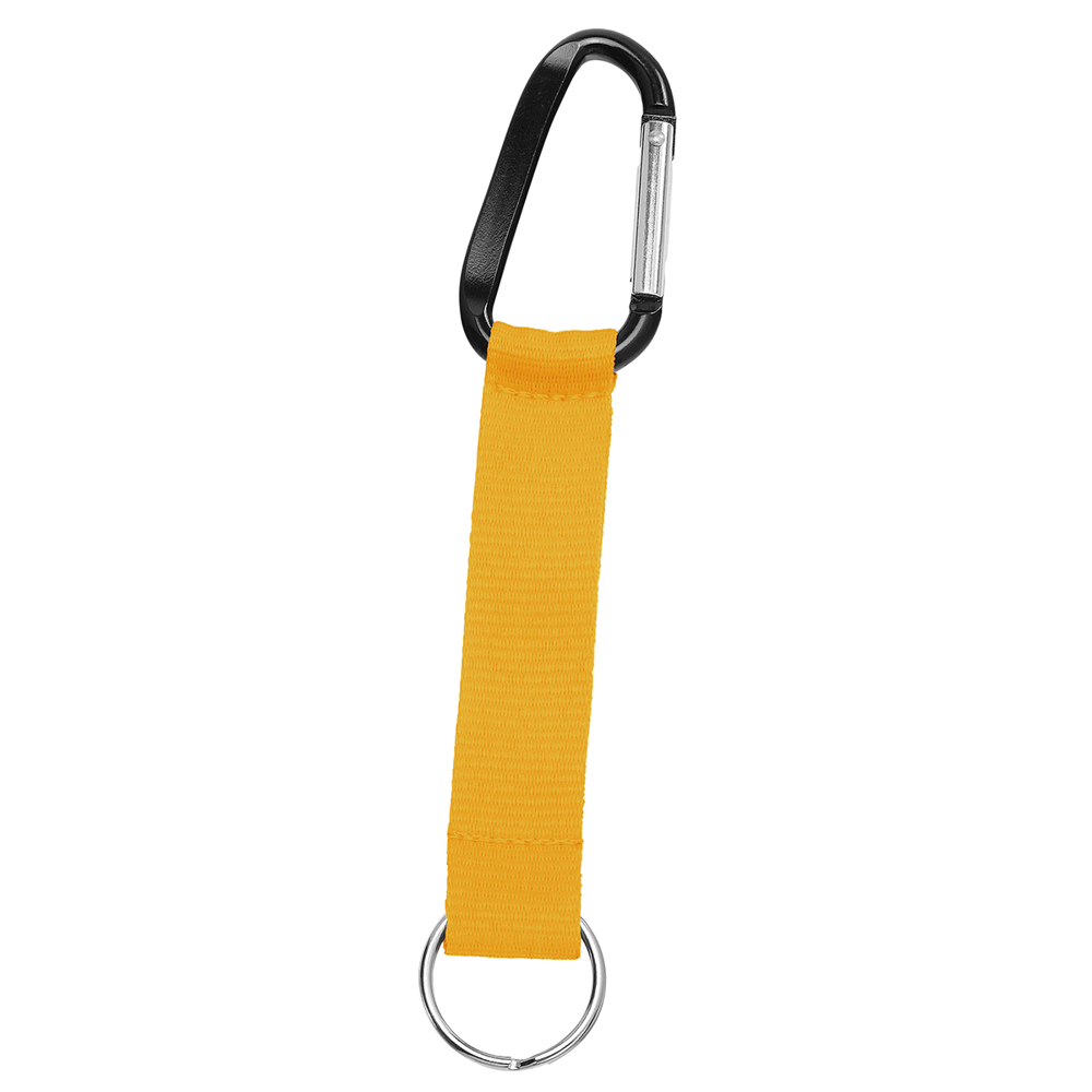 Korte keycord "Duo" - zonnig geel/zwart