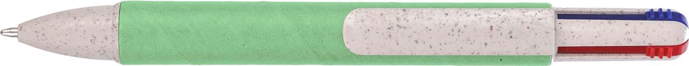 Balpen Deborah | Karton en tarwestro | 4 kleuren - Groen