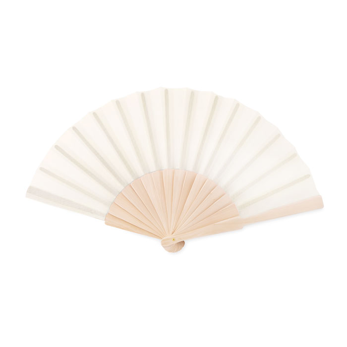 FANNY WOOD - Waaier hout/polyester - beige