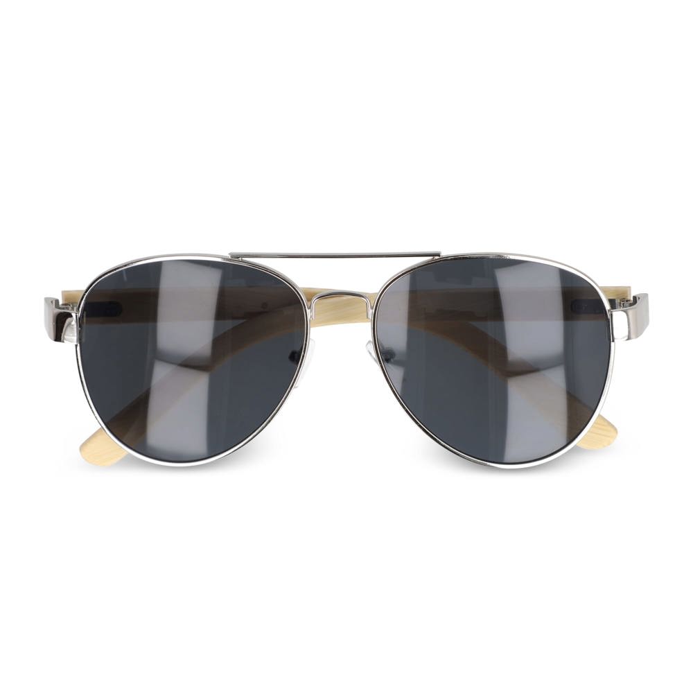 Aviator zonnebril met bamboe poten