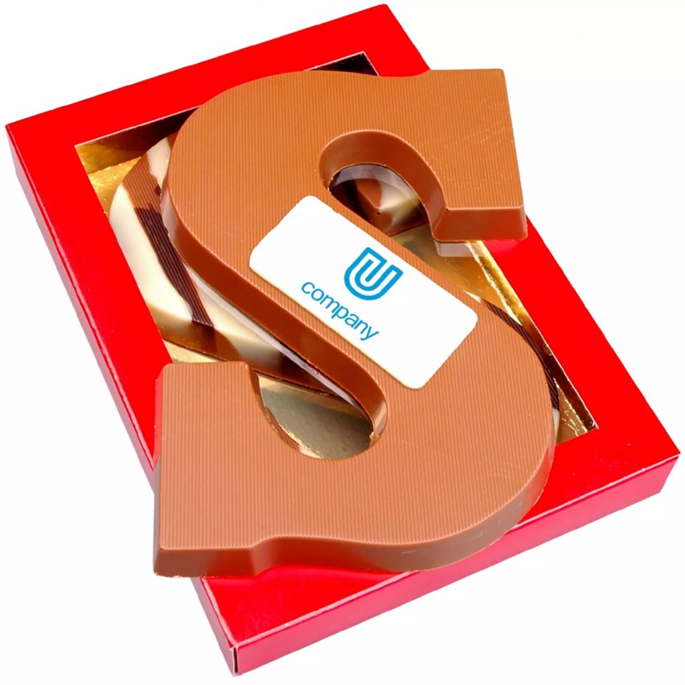 Chocoladeletter met logo 200 gram A t/m Z