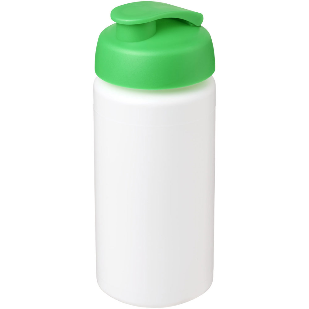 Baseline® Plus grip 500 ml sportfles met flipcapdeksel - Wit, Groen