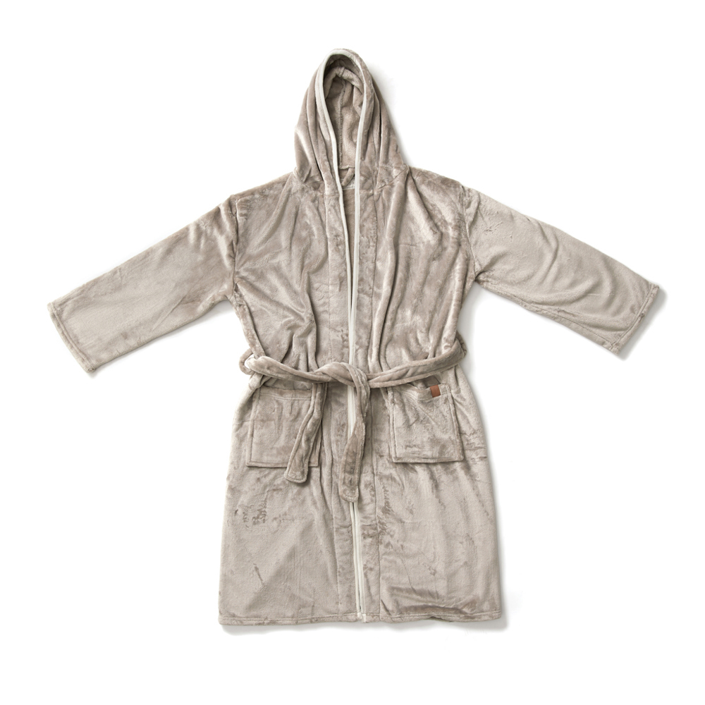 VINGA Louis luxe pluche RPET badjas maat S/M