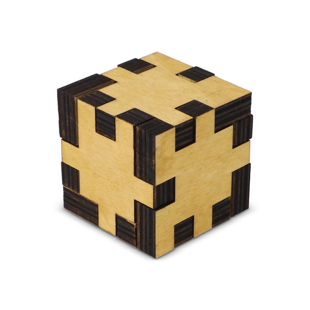 Houten kubus puzzel
