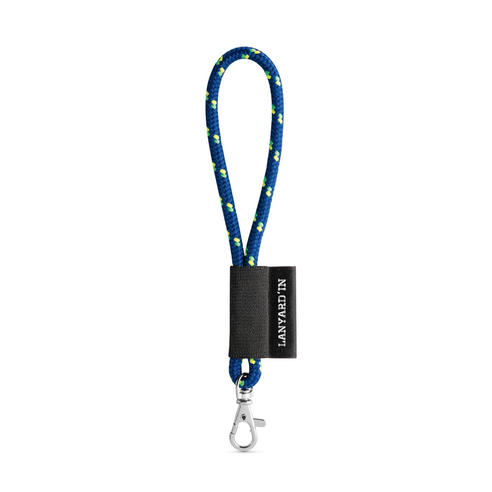 75092. Lanyard NAUTIC Short (Ø 7 mm) set met 9 mm karabijnhaak - 303 - Blauw