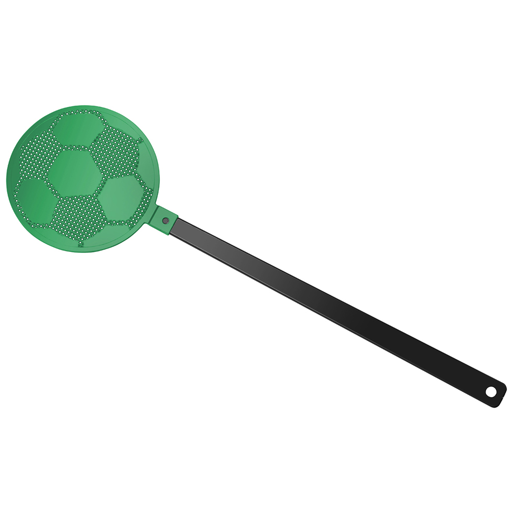 Vliegenmepper "voetbal" - zwart/groen