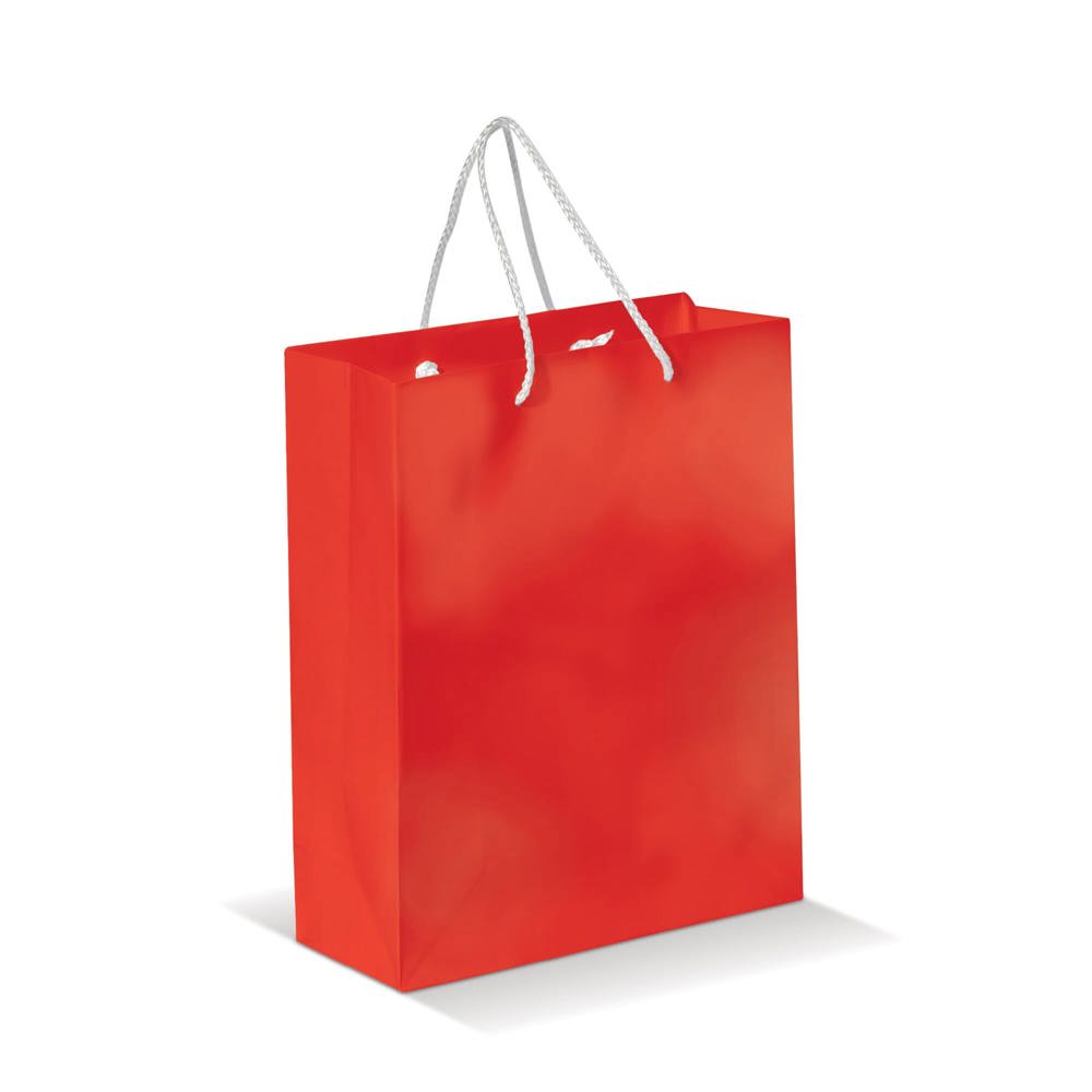 Draagtas papier middel 200g/m2 - Rood