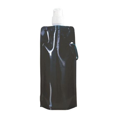 Waterzak met karabijn haak 500 ml leeg - Zwart