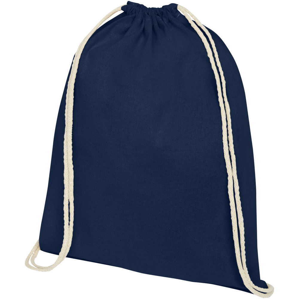 Oregon 140 g/m² katoenen rugzak met trekkoordsluiting 5L - Marineblauw