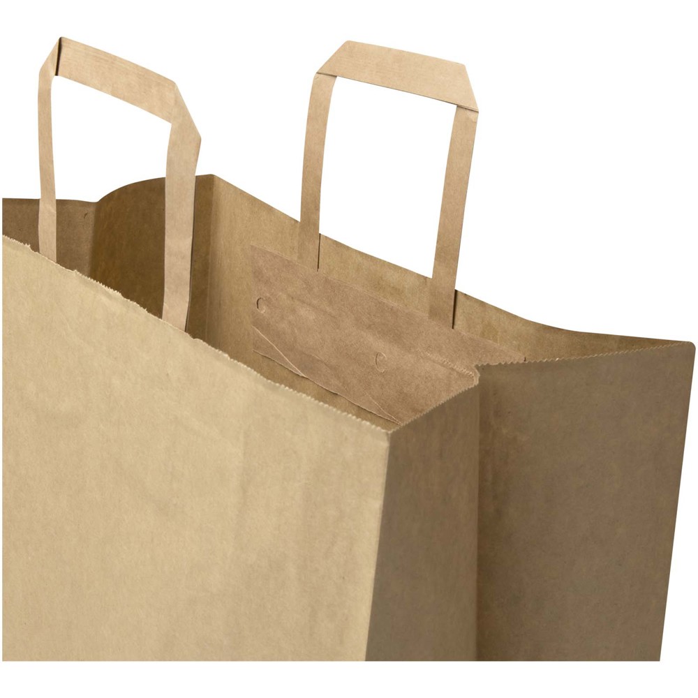 Kraft papieren tas 80–90 g/m² met platte handvatten – 32 x 17 x 39 cm