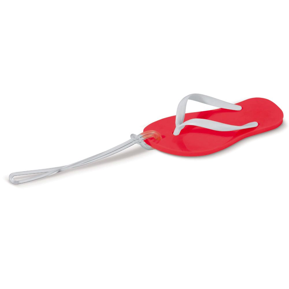 Bagagelabel slipper - Rood