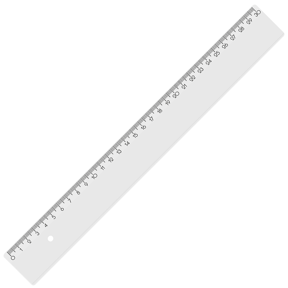 Liniaal 30 cm - glashelder