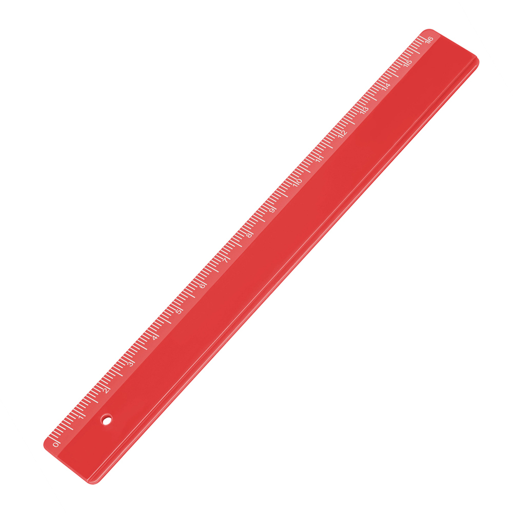 EXPRESS BEDRUKKING liniaal 16 cm - Rood