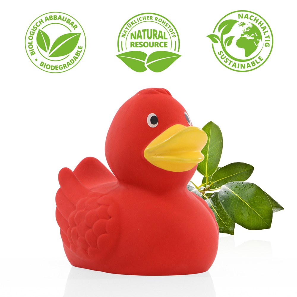 Eend van natuurlijk rubber, klassiek - Rood