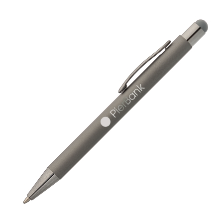 SUNDA Stylus balpen soft touch - Lichtgrijs