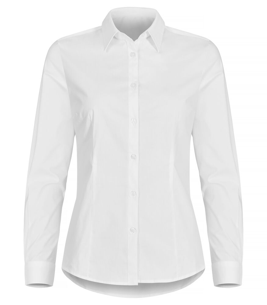 Clique - Stretch Shirt L/S Women - wit