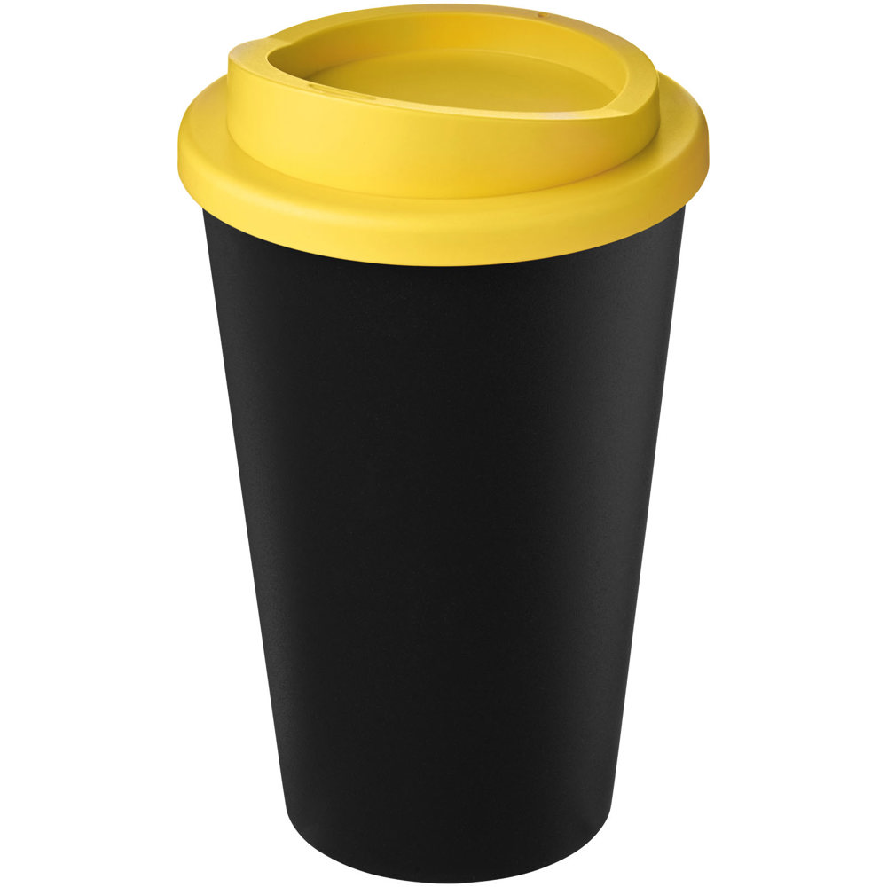 Americano® Eco 350 ml gerecyclede drinkbeker - Zwart, Geel
