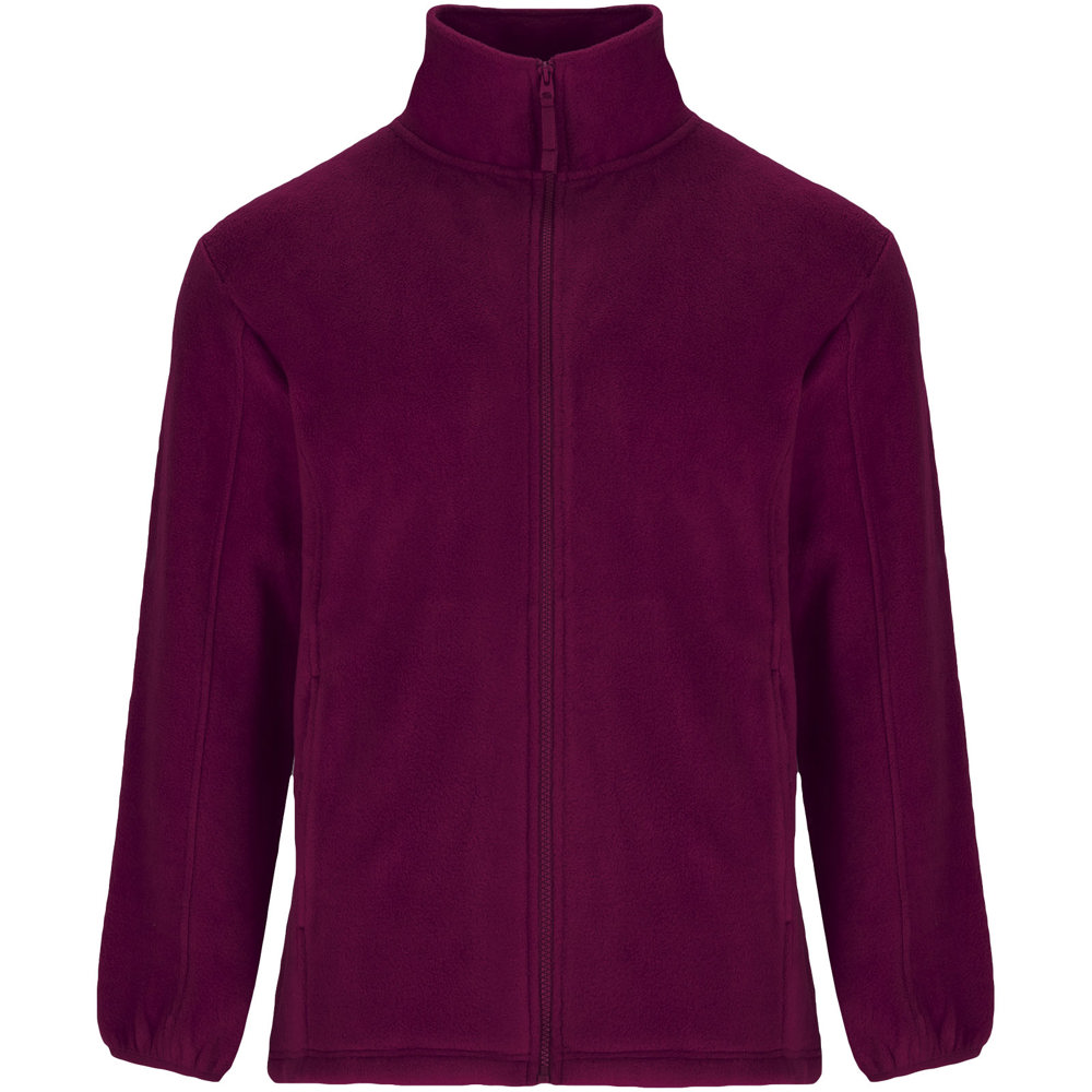 Artic fleece herenjack met volledige rits - Granaat