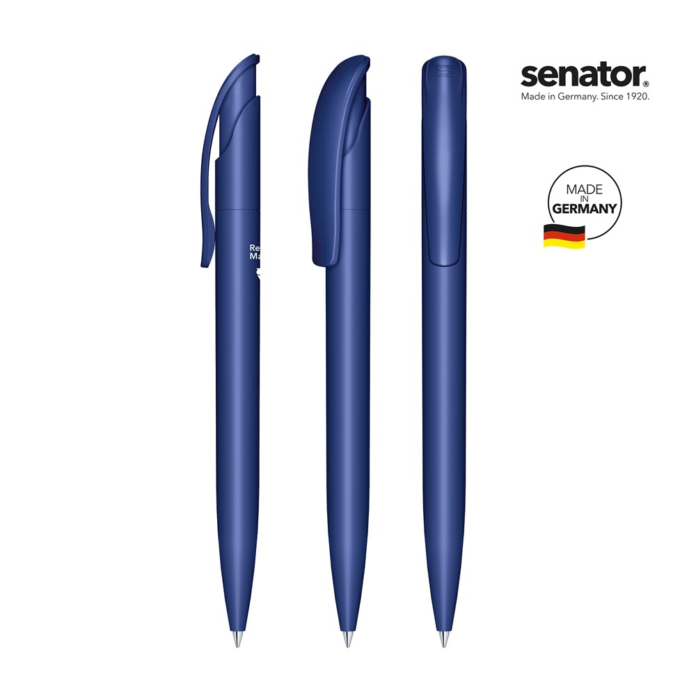 senator® Challenger  Matt Recycled Druckkugelschreiber - blauw 2757