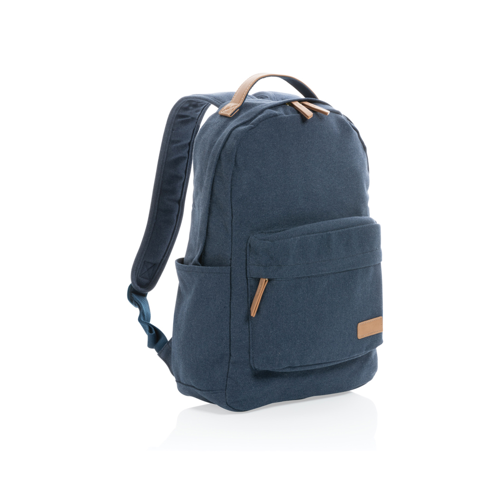 Impact AWARE™ 16 oz. recycled canvas laptop rugzak - blauw (± PMS 541)