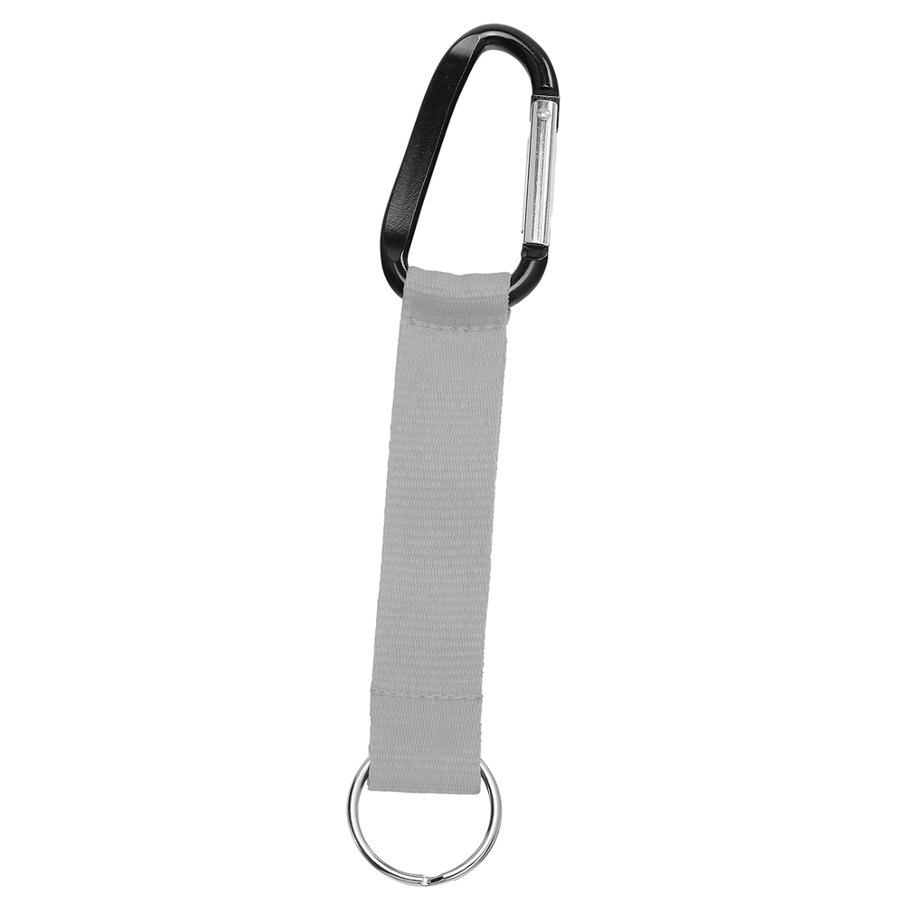 Korte keycord "Duo" - middengrijs/zwart