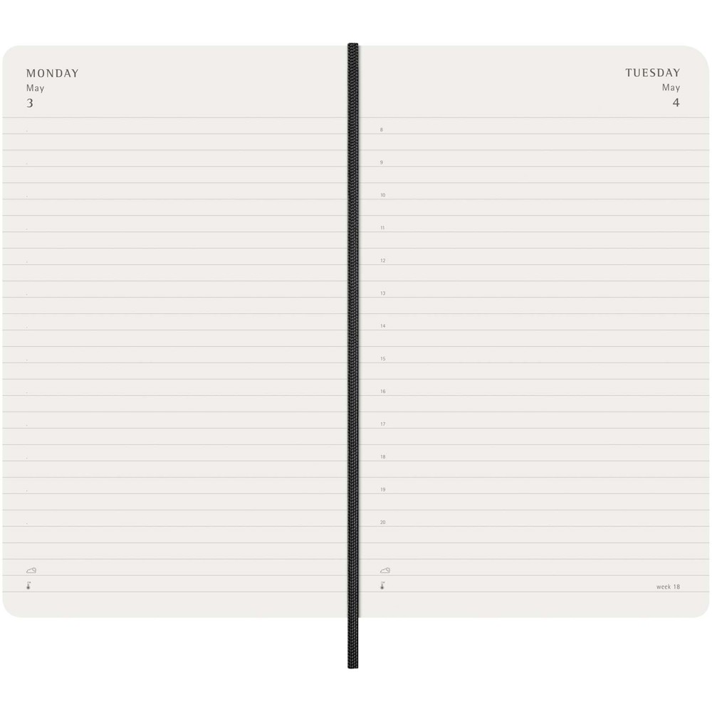 Moleskine dag-agenda voor 12 maanden met zachte kaft
