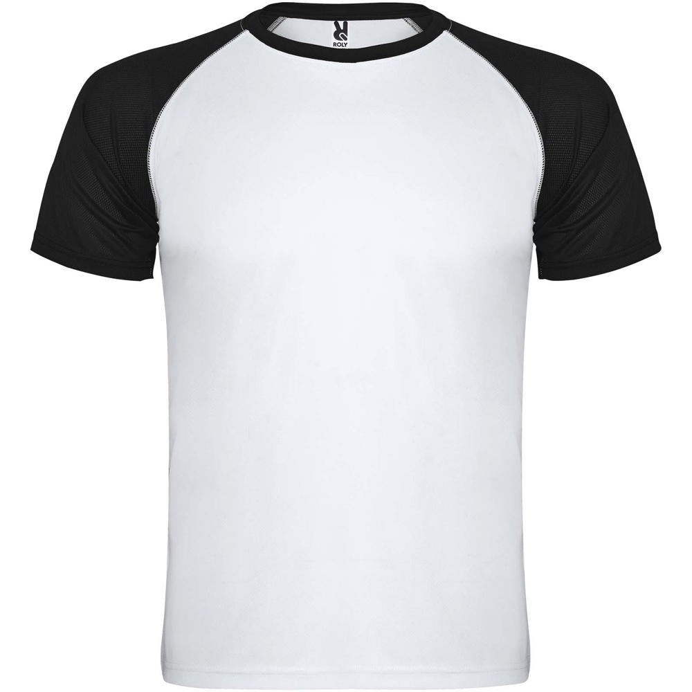 Indianapolis 140 g/m² unisex sportshirt met korte mouwen - Wit, Zwart